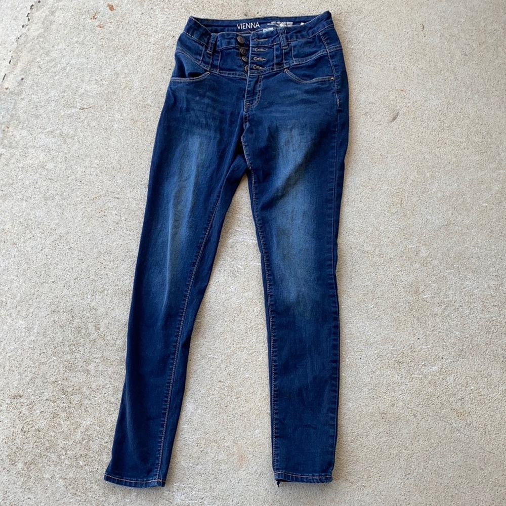 High waisted skinny jeans
